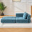 Living And Home Folding Sofa Bed with Pillow, Blue 3