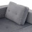 Living And Home Folding Sofa Bed with Pillow, Grey 4