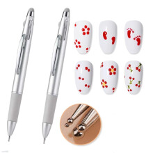 5 in 1 Nail Art Dotting Pen with Wax Picker, MultiSize Tips for Precision Manicure and DIY Crafts
