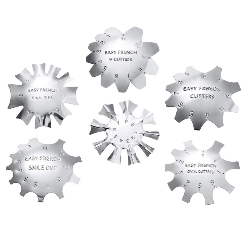 Nail Art Stamping Plate Set with French Manicure Nail Guide for Precise Curve Templates and Salon DIY