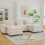 Living And Home 3-Seater Chenille Upholstered Sectional Sofa with Pillows 1