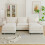 Living And Home 3-Seater Chenille Upholstered Sectional Sofa with Pillows 2