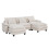 Living And Home 3-Seater Chenille Upholstered Sectional Sofa with Pillows 3