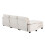 Living And Home 3-Seater Chenille Upholstered Sectional Sofa with Pillows 4