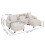 Living And Home 3-Seater Chenille Upholstered Sectional Sofa with Pillows 6