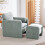 Living And Home Grey Chenille Upholstered Armchair with Footstool 2