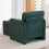 Living And Home Green Chenille Upholstered Armchair with Footstool 3