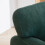 Living And Home Green Chenille Upholstered Armchair with Footstool 4