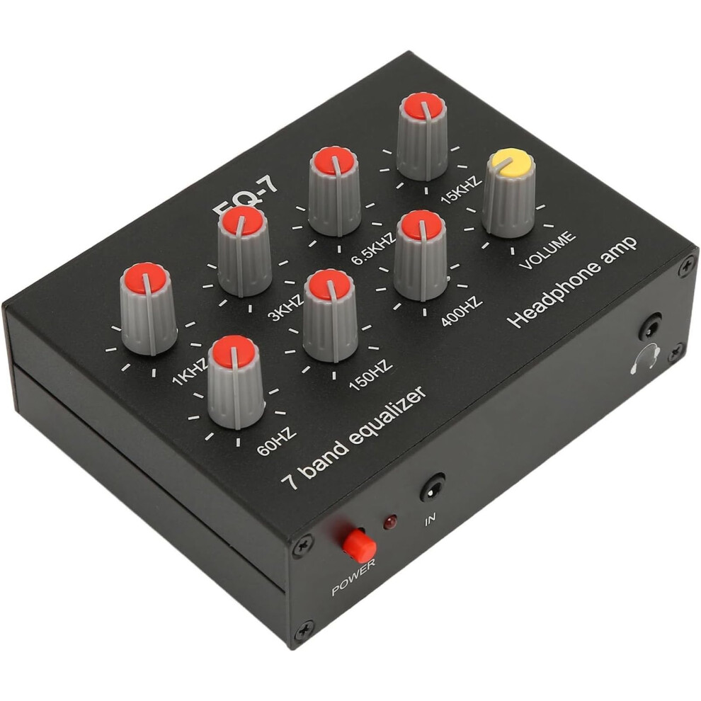 7 Band Car Audio Equalizer With 3.5Mm Interface, Dual Channel Output, 12Db Bass Control 9455672468350