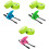 Kids Swim Arm Floats with Enhanced Buoyancy Support, Adjustable Fit, Durable PVC, MultiColor Green 5