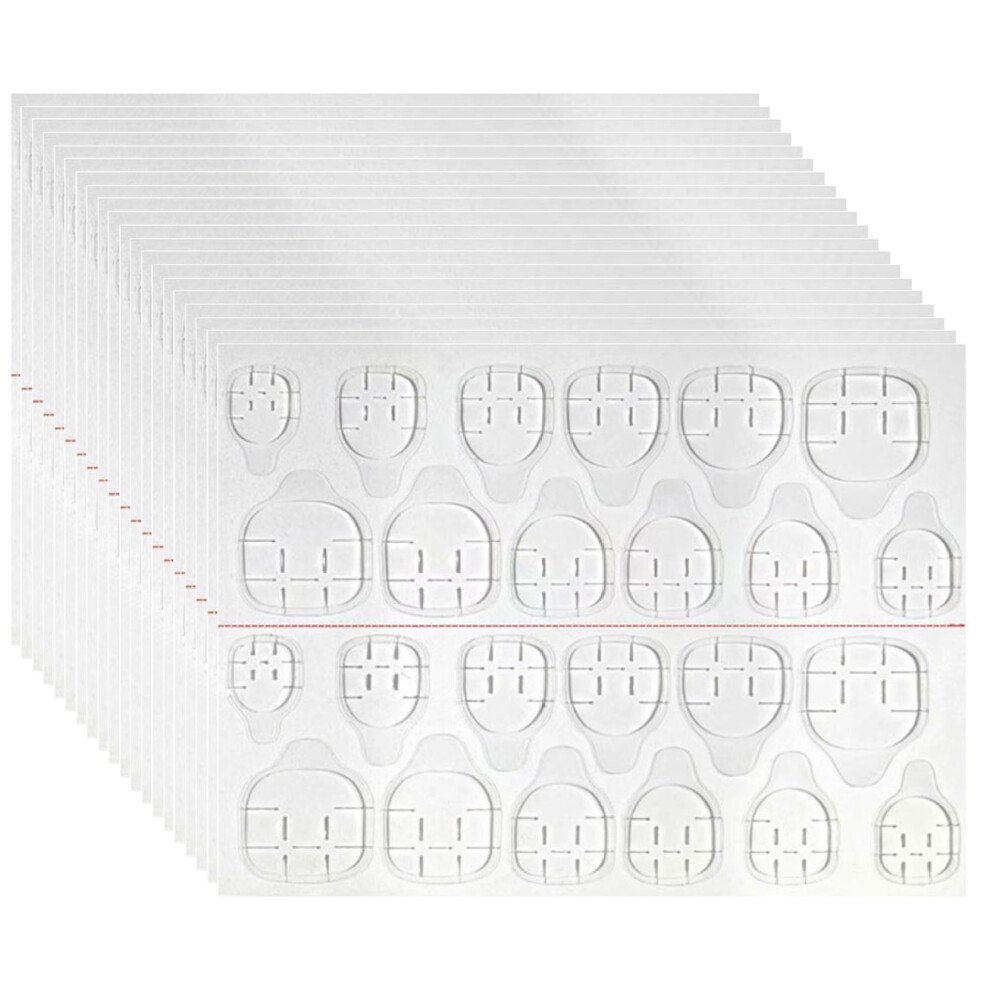 Nail Adhesive Tabs Waterproof Double Sided Clear Sticky Press On Nail Glue Stickers 100 Sheets