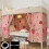 Pink Dormitory  Bunk Bed Curtain Light Blocking Breathable Fabric Privacy Protection 1.2M 1