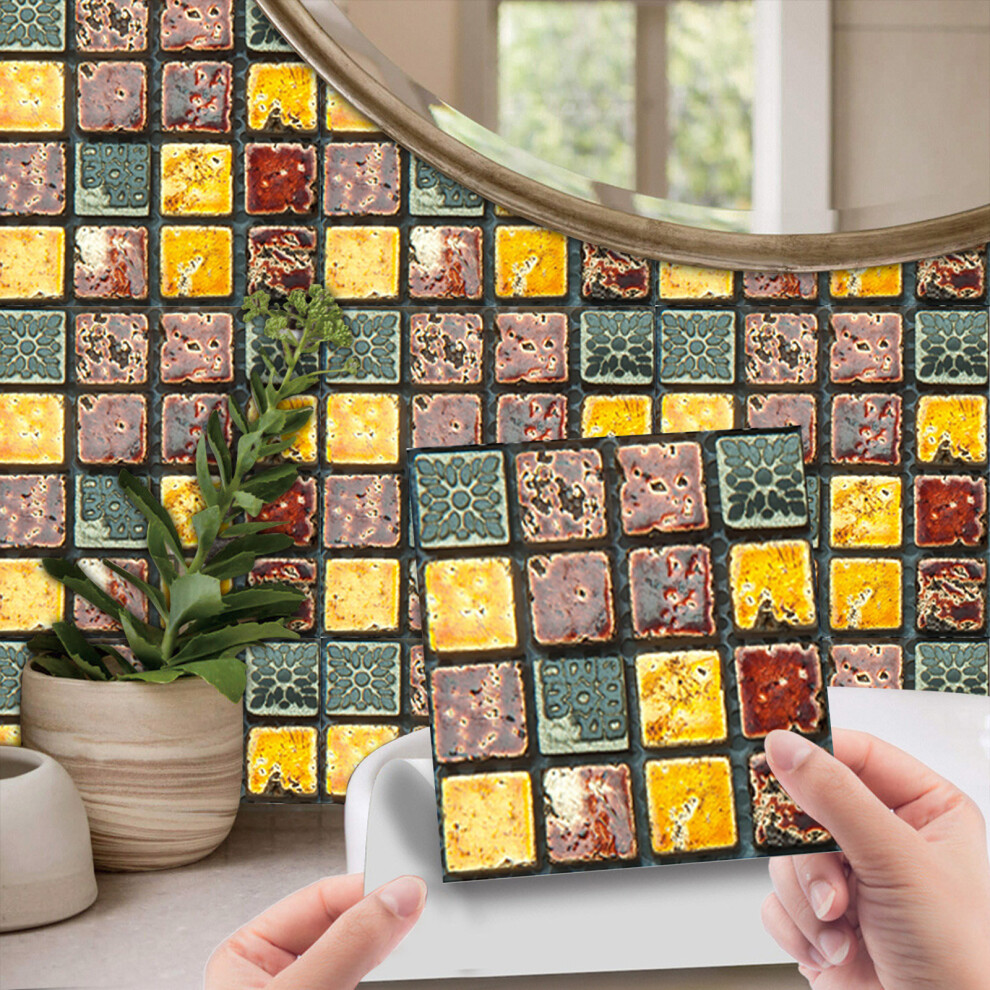 (A) Crystal Tile Stickers Diy Self-Adhesive Wall Stickers 7612776579234