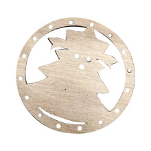(Brown) 10PCRetro Christmas decoration wooden pendant holiday decoration accessories