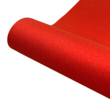 (Red) Glitter Self-adhesive Vinyl Heat Transfer Film Iron DIY Decorative Sticker