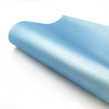 (Blue) Glitter Self-adhesive Vinyl Heat Transfer Film Iron DIY Decorative Sticker