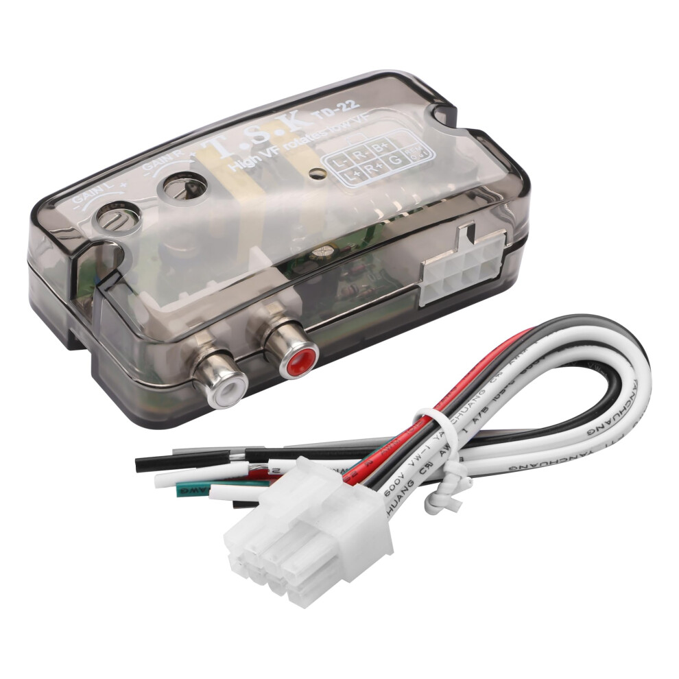 Car Audio Hilow Converter With Noise Reduction Filter, Dual Channel Rca Adapter For Car Amplifier 9455672469067