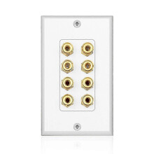 8 Posts Lautsprecher Wandplatte Heimkino Wandplatte Audiopanel für 4 Lautsprecher