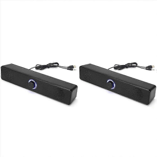 2026 Κατάλληλο ενσύρματο ηχείο 2X PC Soundbar με τροφοδοσία USB για τηλεόραση Pc Laptop Gaming Home
