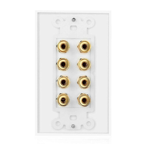 8 θέσεις Ηχείο Πλάκα τοίχου Home Theater Wall Plate Audio Panel για 4 ηχεία 1