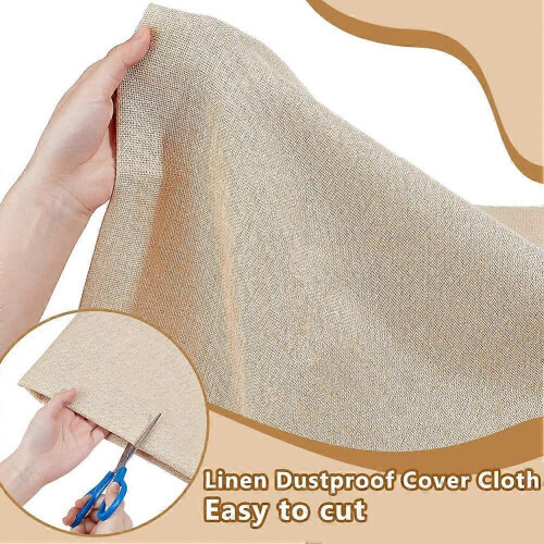 19,7x57,5 ίντσες Μπεζ λινό ηχείο Grill Cloth Λινό ύφασμα ηχείου πάχους 0,5 mm 2