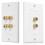 2 τμχ Ηχείο Πλάκα τοίχου Home Theater Wall Plate Audio Panel, 4 αναρτήσεις &2 θέσεις 1