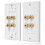 2 τμχ Ηχείο Πλάκα τοίχου Home Theater Wall Plate Audio Panel, 4 αναρτήσεις &2 θέσεις 3