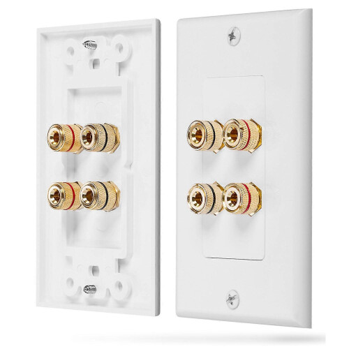 2 τμχ Ηχείο Πλάκα τοίχου Home Theater Wall Plate Audio Panel, 4 αναρτήσεις &2 θέσεις 2