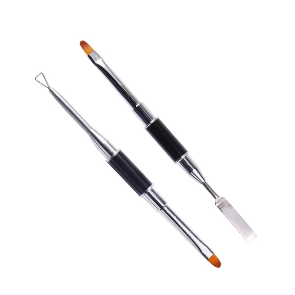 2Pcs Precision DoubleEnded Nail Art Brush Pen Set for Striping and Dotting at Home or Salon