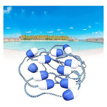 Pool Safety Rope with Floats, 15M Nylon Swimming Pool Divider Line with Hooks for Deep Shallow Ends