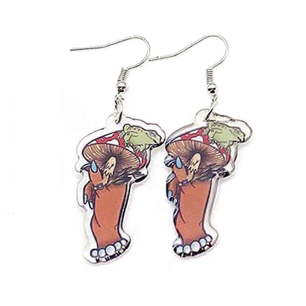 (As Show, F) Cute Frog Earrings Drop Earrings Ear Dangles Acrylic Material For Daily Wear 5213747870163