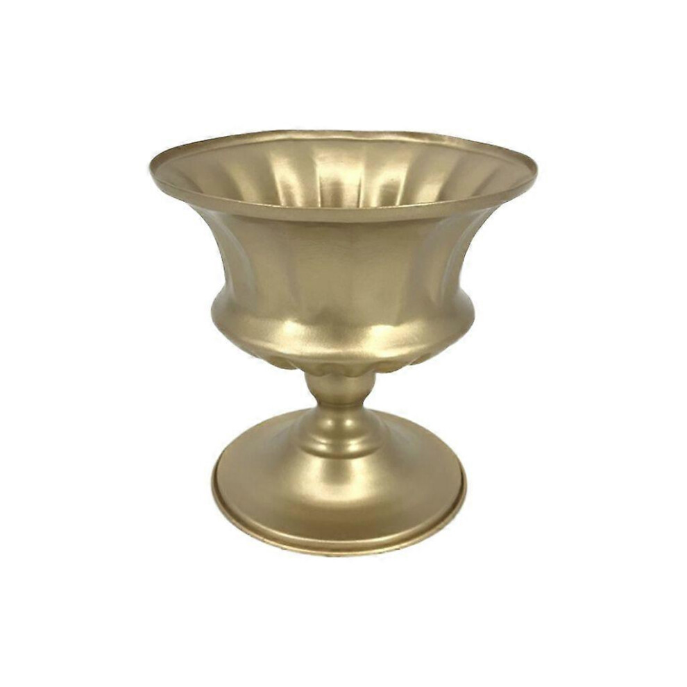 (As Show, Gold) Vintage Metal Vase Plant Pots Planter Flower Vases Table Dried Flower Vase 5213747812262