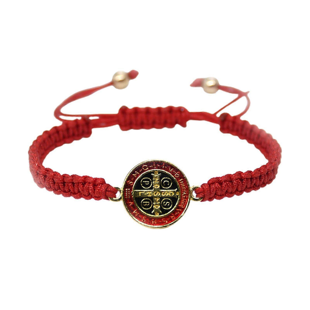 (As Show, One Size) Chinese Knot Red String Attract Luck Wealth Bracelet Ancient Coin Wristband For Women Men Hand Accessory Feng Shui 3364096705919