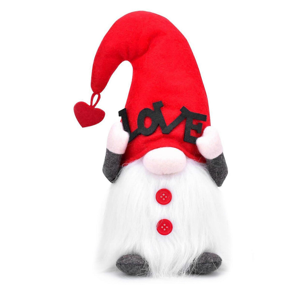 (As Show, A) Valentines Day Gnome Plush Scandinavian Tomte Elf Decorations Led Light Ornaments Swedish Tomte Dwarf Figurines 3242242645015