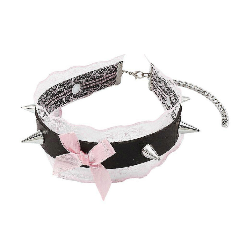 (As Show, One Size) Fashion Goth Punk Charm Stud Necklace 90S Aesthetic Cosplay Party Chokers 3364096775080