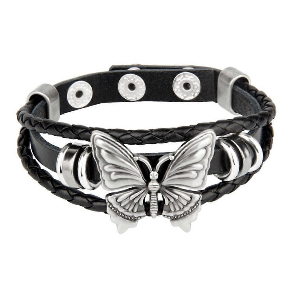 (As Show, One Size) Harajuku Rivets Choker Necklace Bracelet Pu Leather Collar Neck Accessory 5213747867125