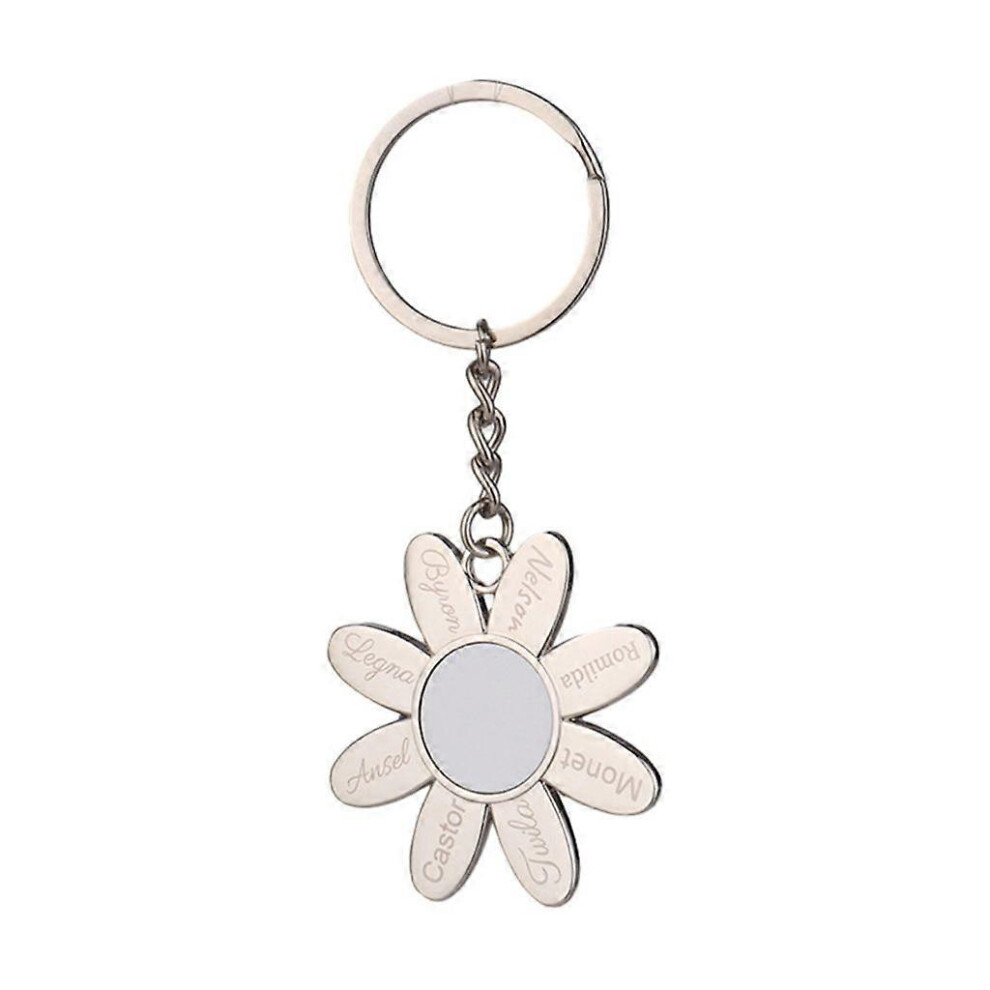 (As Show, 2) Sun-Flower Sublimation Keychain Blank Necklace Heat Transfer Blank Keychain 3242242623297