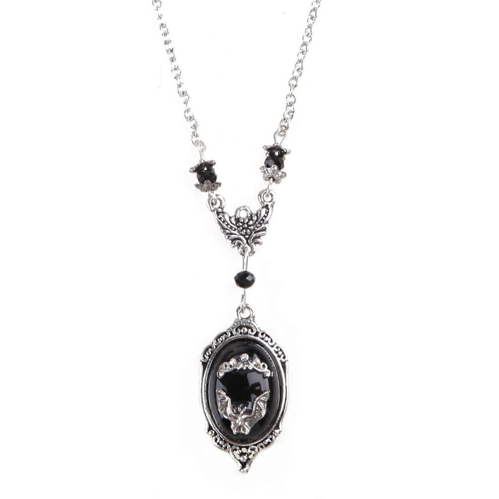 (As Show, B) Bat Jewelry Set Gothic For Vampire Bat Rings For Men And Women Silver Bat Earrin 5213747863165