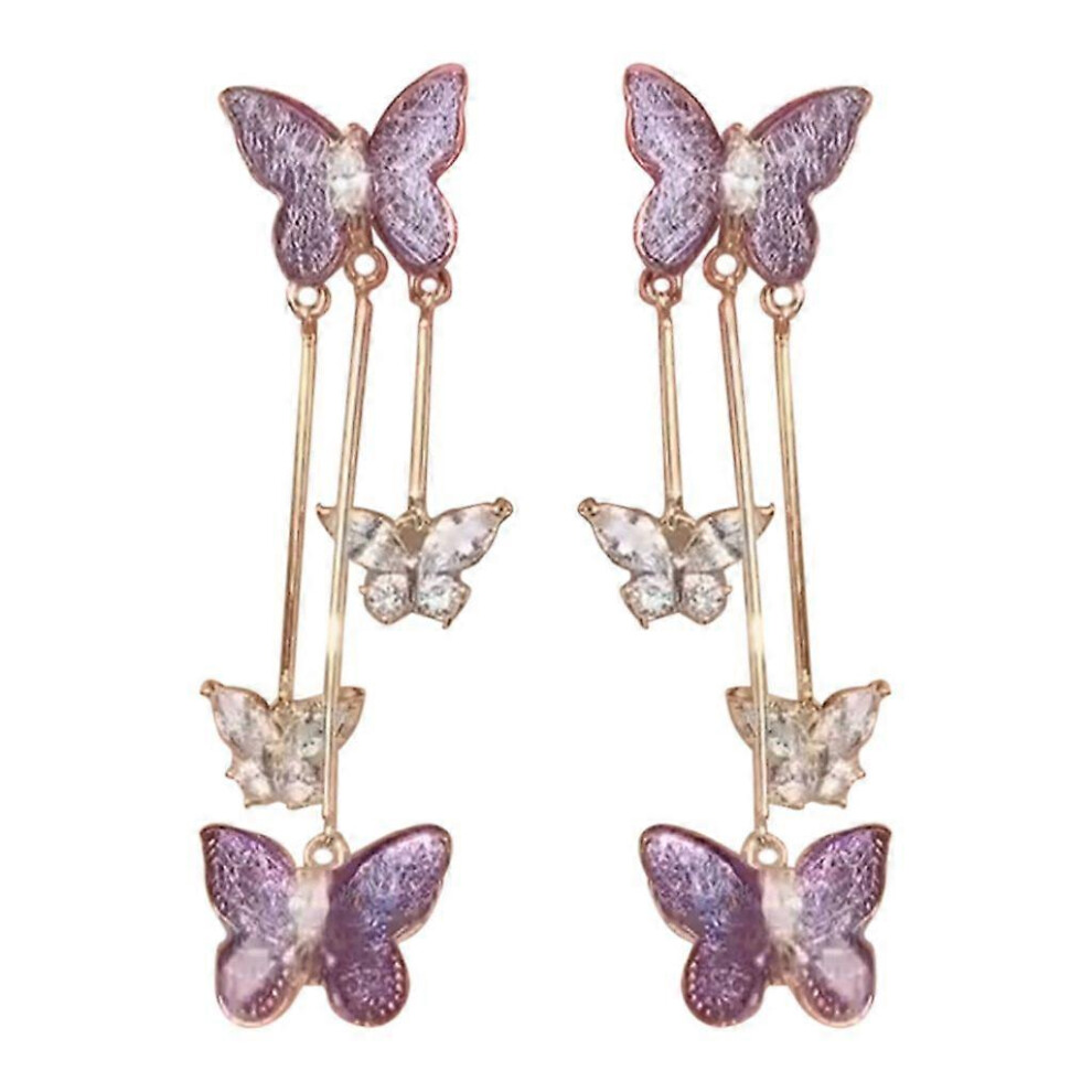 (As Show, One Size) Butterfly Dangle Earrings Party Earrings Jewelry Tassel Earrings Jewelry Gift 3242242626564