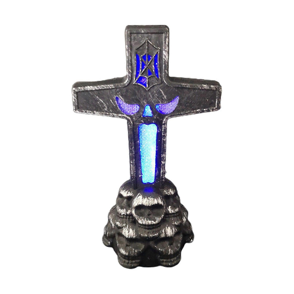 (As Show, B) Halloween Led Light Tombstone Ornament Pumpkin Ghost Witch Crafts For Haunted House Outdoor Party Garden Graveyard Decor 5213747885006