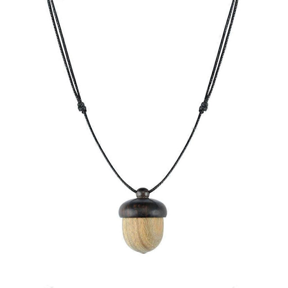 (As Show, A) Gawu Box Long Necklace Pine Cone Acorn Design Pendant Drop Necklace Jewelry 5213747859908