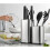 Stainless Steel Kitchen Knife Block with Multi Functional Slots and Scissors Holder for Compact Storage 2