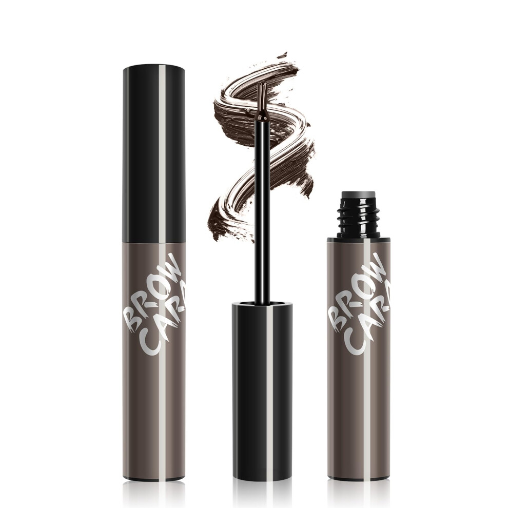 Waterproof Peel Off Eyebrow Gel with Stencils, Long Lasting Natural Brow Tint Grey 1 Pack