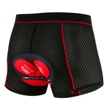 Fietsondergoed voor heren, fietsbroek, fietsondergoed met 5D gelvulling, fietsondergoed_NK-Rood_XXXL