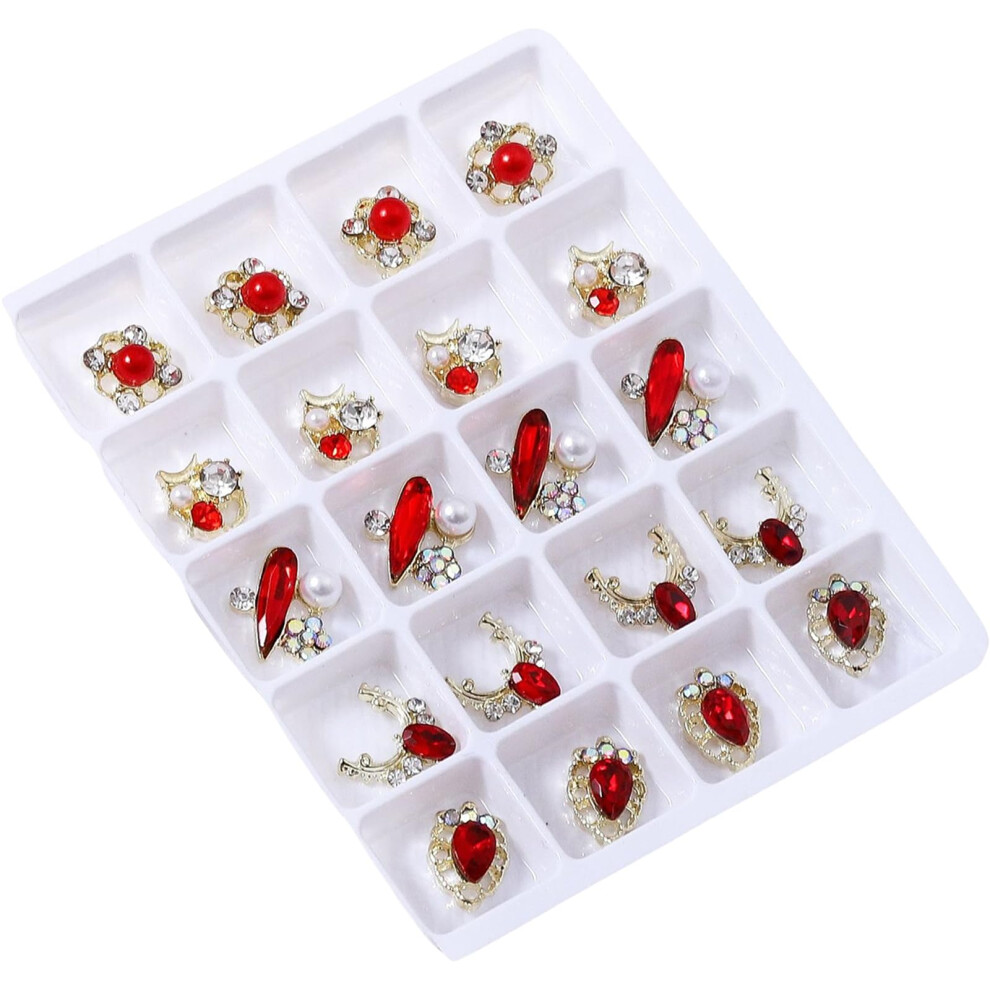 3D Nail Charms Rhinestone Bow Decorations for Women Girls, Crystal Mixed Shape Nail Art Accessories
