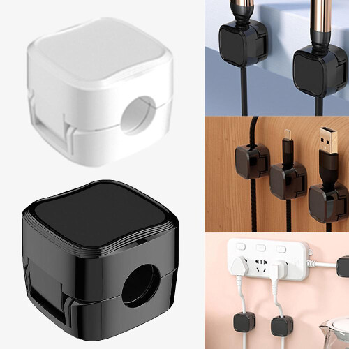 Selbstklebender magnetischer Kabelhalter, abfallender Kabel-Organizer für einen PC mit Maus-Kabel 2