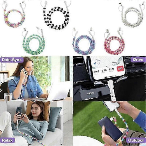 Perlenladekabel, Biografie/RightFavour 4-in-1 Ladekabel mit Perlen 1