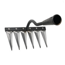 Weed Puller Tool Heavy Duty Steel Garden Hand Weeder with 6 Tines for Quick Lawn and Soil Care