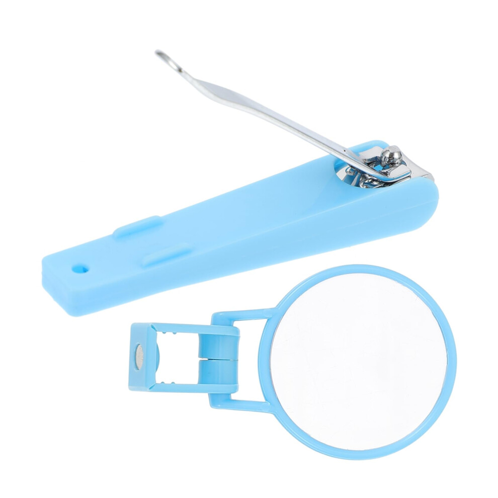 Nail Clippers with Magnifier 2Piece Set, Precision Stainless Blades, Ergonomic Grip for Seniors and Travel