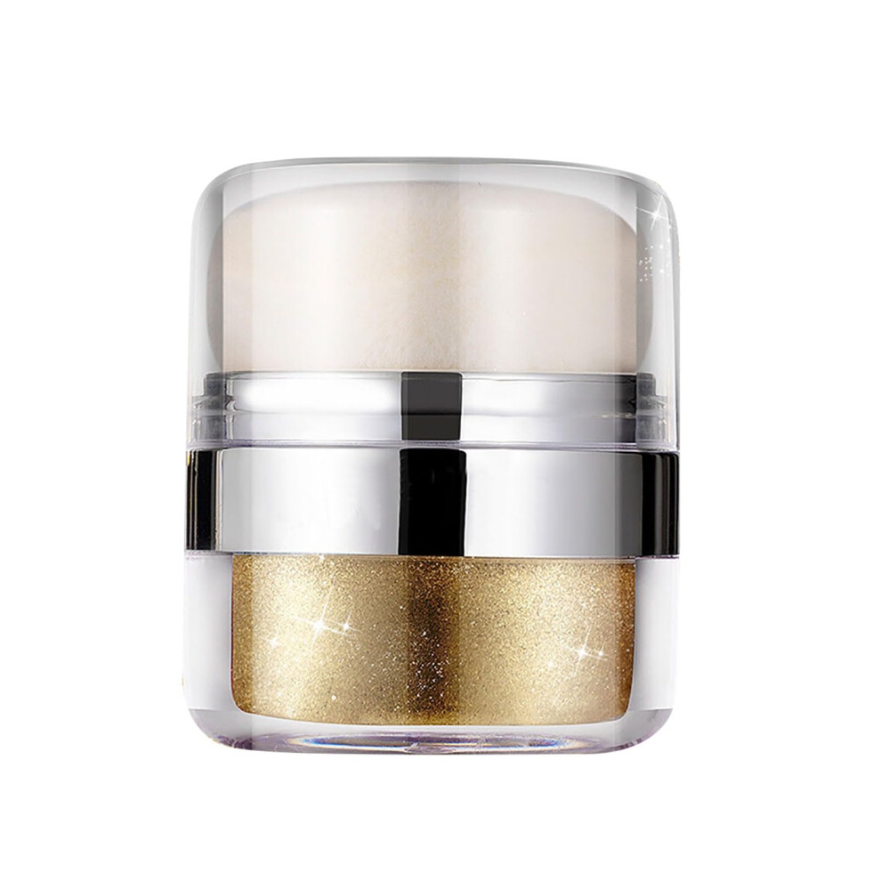 Highlighter Powder 07 Pearlescent Face and Body Highlighter with Puff Natural Silky Long Lasting Glow